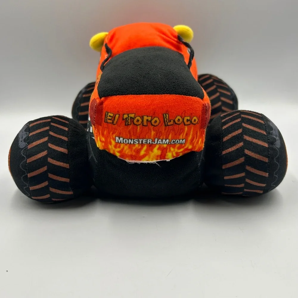Monster Jam El Toro Loco Plush Truck Orange Soft Stuffed Toy EUC 12 x 11 x 6 in